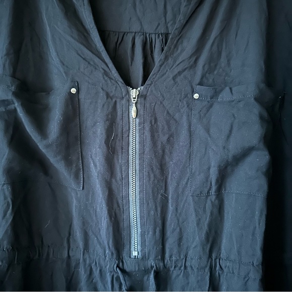 Torrid 3/4 length sleeve black georgette - Picture 3 of 5